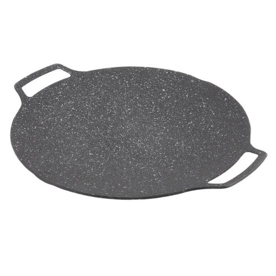 Plaque De Cuisson Barbecue Ronde Antiadhésive - Pour Grill Coréen, Plancha, Camping - Diamètre 32 Cm