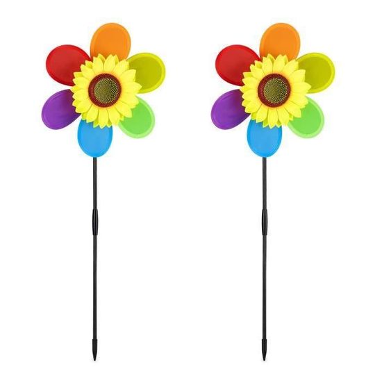 Baker Ross – Kit Moulin à Vent Bois En Forme De Fleur – Lot De 5 – Activité Manuelle Dès 3 Ans