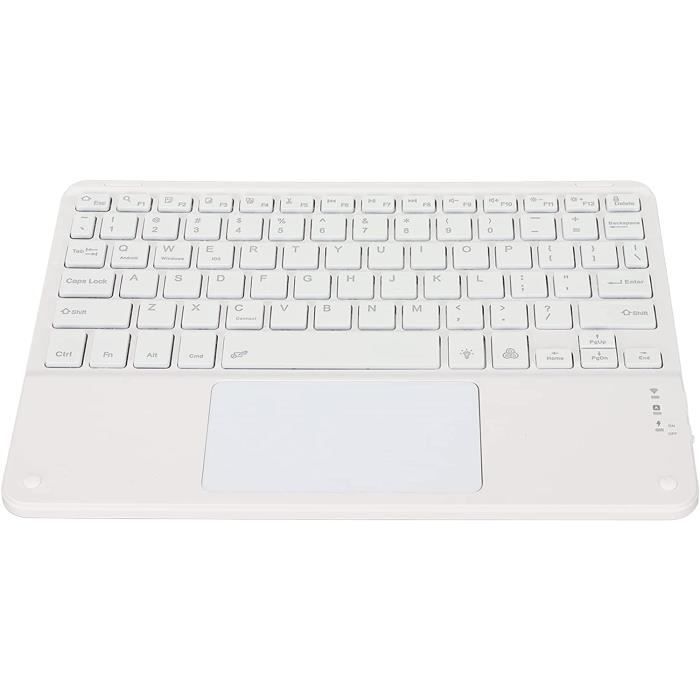 Clavier Mini Sans Fil A8 Avec Pavé Tactile Et Rétroéclairage Blanc - Bluetooth Et 2.4G - Compatible TV, Windows, Mac, Android