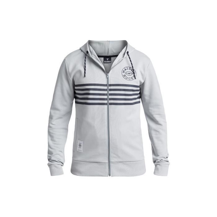 RUGBY DIVISION - Hoodie zippé NATION gris clair