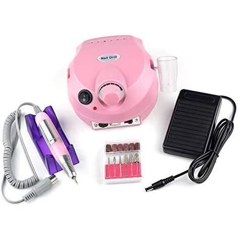 Machine à ongles rose pour kit de foret électrique de foreuse de pédicure de manucure électrique
