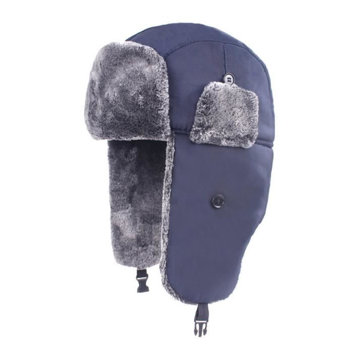 Hommes Femmes Plus Velours Épais Cache-oreilles Coupe-Vent Étanche Casquettes De Neige Chaudes