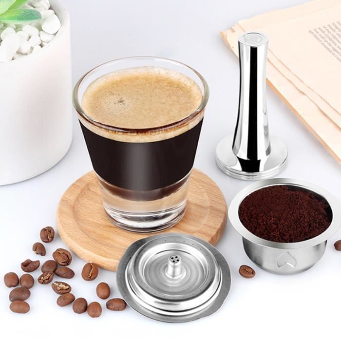 230 ml Accessoire de kit de filtre de tasse de capsule de café réutilisable en acier inoxydable -MEY
