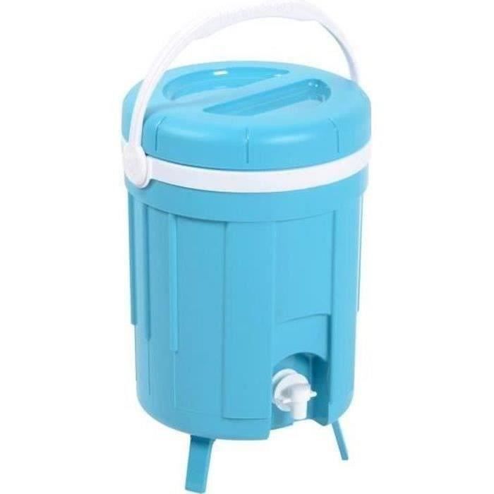 EDA PLASTIQUE Fontaine isothèrme Iceberg - Coque isolante thermoformée - Bleu turquoise - 8 L