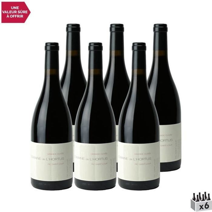 Domaine de l'Hortus Pic Saint-Loup Grande Cuvée Rouge 2019 - Lot de 6x75cl - Vin AOC Rouge du Languedoc - Roussillon