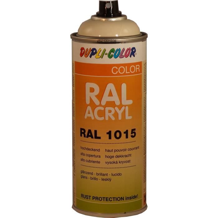 Peinture RAL ACRYL 1015 ivoire clair brIllant. 400ml DUPLI COLOR - MO349515