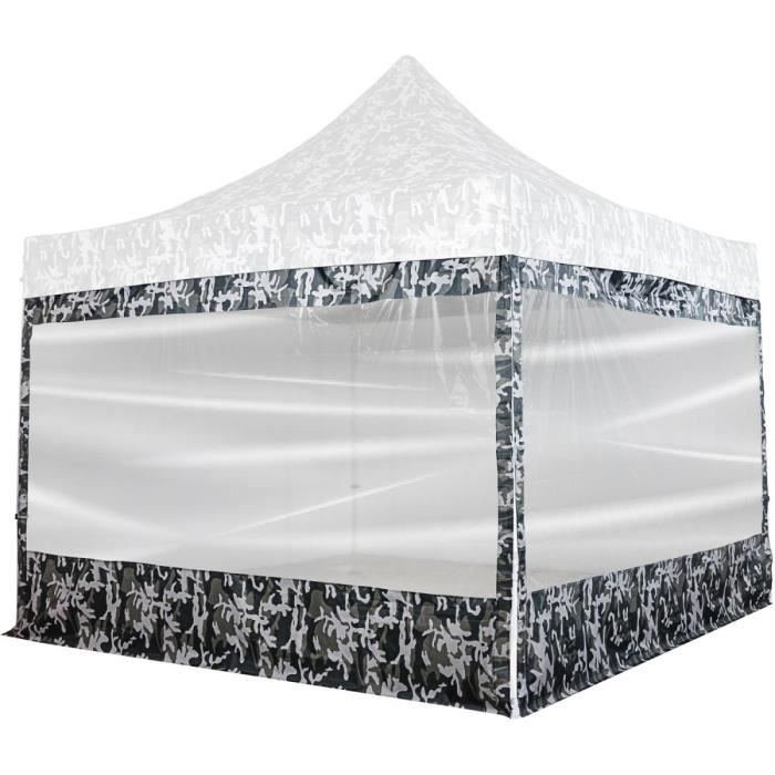 INSTENT PRO Panneau latéral avec fenêtre panoramique XXL, couleur urban, pour tonnelle 3x3m