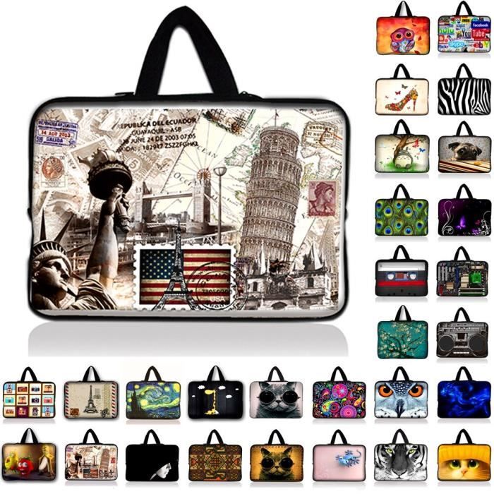 Universal 7 10 12 13 14 15 17.3 sacoche d'ordinateur portable housse de transport 15.4 15.6 couverture de Netbook po*CD9471