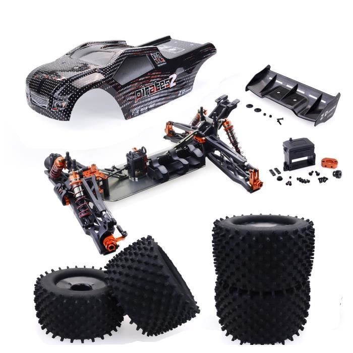 ZD Racing 9021-V3 1-8 2.4G 4WD 80 km - h voiture sans balai Rc pleine échelle électrique Truggy RTR jouets Black frame (excluding