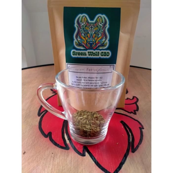 Infusion pèche-CBD 50% 50g pour une détente et un effet de bien etre immediat