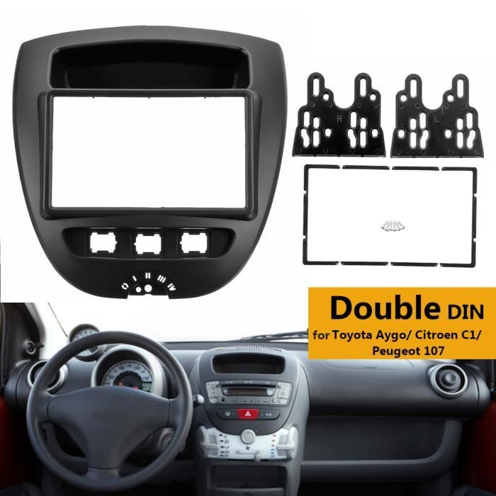 Adaptateur Cadre Cache Façade Autoradio 2 Din Pour Citroen C1/ Peugeot 107
