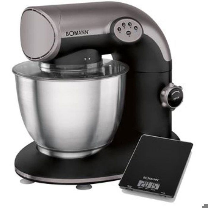 Set robot culinaire balance pour cuisine pétrissage Bomann KM 315 CB noir titane