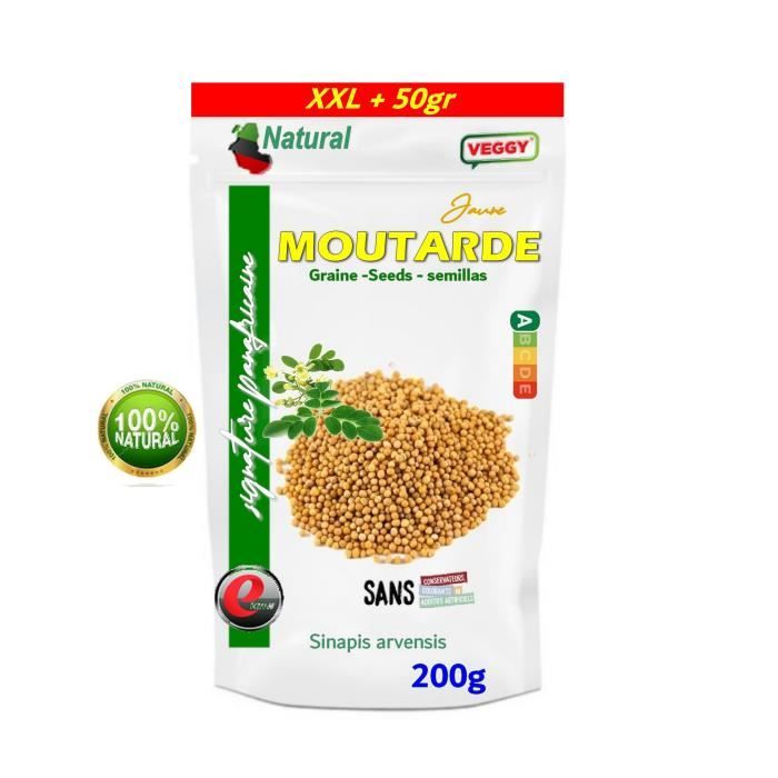 Graine De Moutarde Jaune - 200g+50g - Signature panafricaine