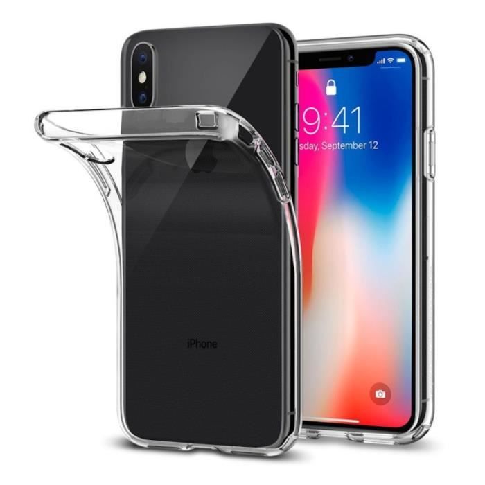 Coque silicone souple transparente pour Apple iPhone X (iPhone 10)