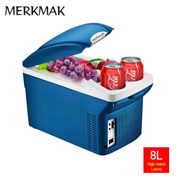 MERKMAK réfrigérateur de voiture Glacière électrique Multifonctionnel-portable Chaud-froid Mini Réfrigerateur de voiture