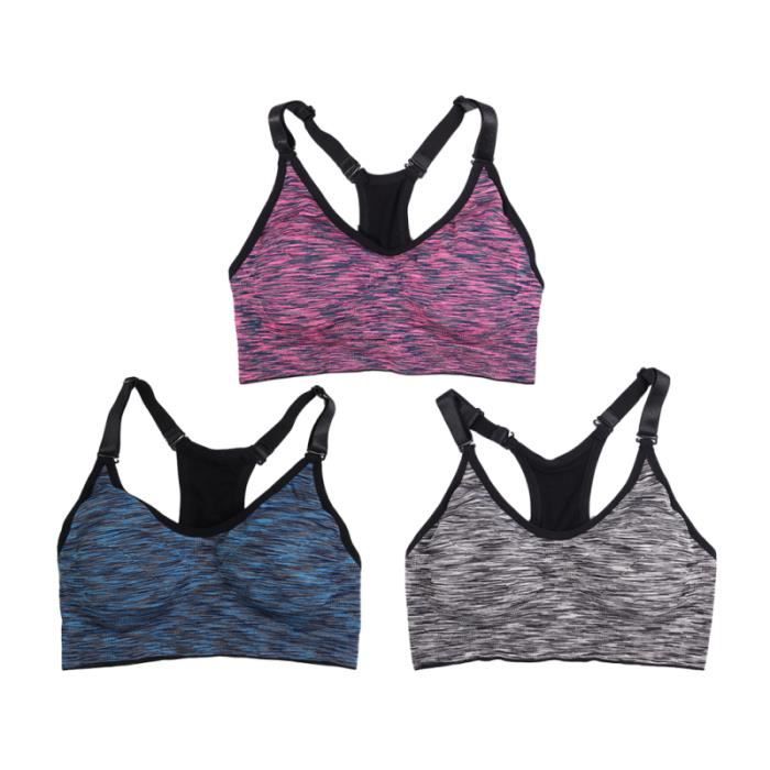 3 pièces antichoc à fort impact extensible Sexy Fitness soutien-gorge vêtements de PROTEGE-POITRINE - SOUTIEN-GORGE DE PROTECTION