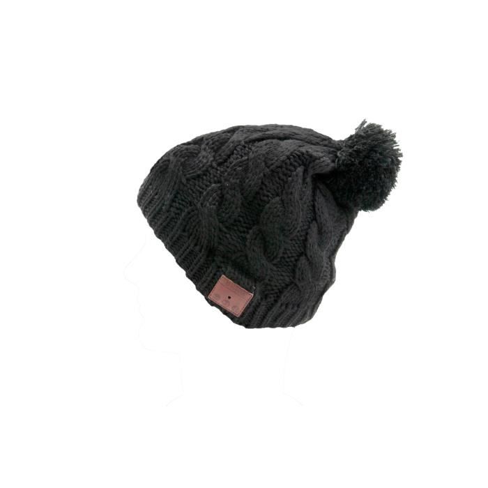 MUVIT LIFE PACK HIVER 2019 BONNET AUDIO PONPON+GANTS TACTILES NOIRS