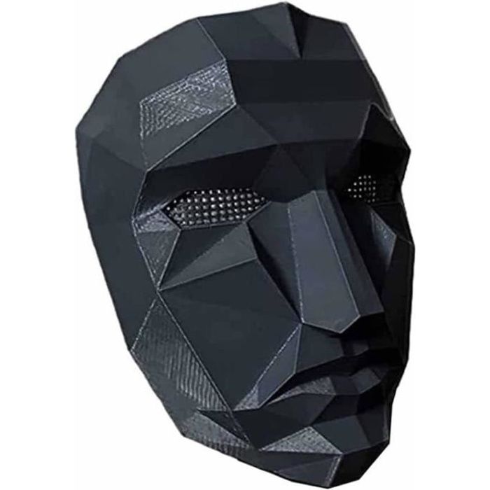 Masked Man Squid Game Masque, TV Cosplay Squid Game Props Souvenir Face Cover Game, Man Squid Game Accessoire de Couverture Faciale