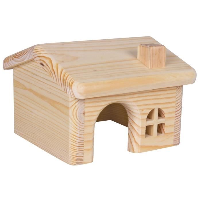 TRIXIE Maisonnette en bois pour hamsters/souris 15 × 11 × 15 cm