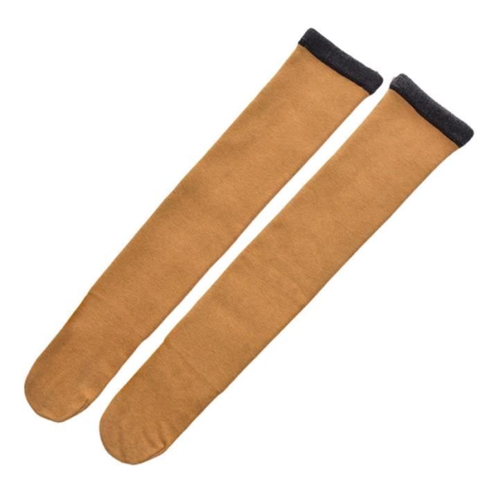 1 Pair Women Cotton Stocking Stylish Color Cold Protection Socks Long Tube Lady for Autumn ABATTANT WC - REHAUSSEUR WC