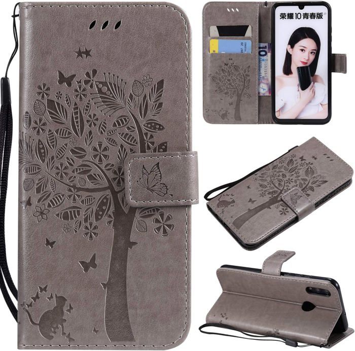 TOMYOU Custodia Portafoglio In Pelle Per Huawei P Smart 2019 / Honor 10 Lite – Flip Magnetica Con 3 Tasche