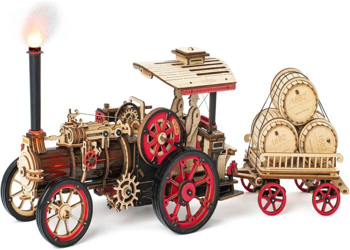 ROBOTIME – Puzzle 3D En Bois : Panier De Tulipes Oranges à Construire – Kit Créatif Pour Saint-Valentin, Noël, Anniversaire