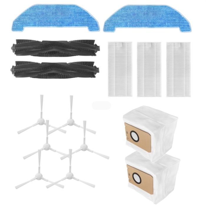 Kit Accessoires Pour Aspirateur Robot Neabot Q11 - Brosses, Filtres HEPA, Sacs à Poussière, Serpillères - Pièces De Rechange Lavables