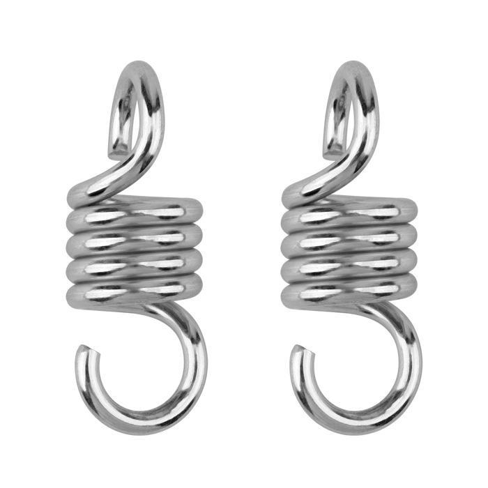 2 Ressorts Pour Hamac En Acier Galvanisé - Support 500kg - Pour Balançoires Et Chaises Suspendues