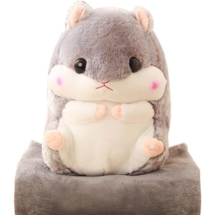 Meilleurs prix pour Coussin en peluche pour hamster avec couverture confortable 100 cm x 170 cm Gris Coussin pour hamster