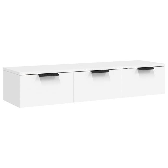 Blanc Armoire murale CLARENCE cabinet murale blanc 102x30x20 cm bois dingénierie LV1822