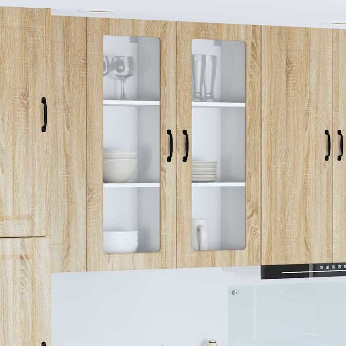 Moderne Meuble mural de cuisine - Meuble haut/Armoire suspendue Chêne Sonoma 40 x 31 x 100 cm@FR(789473）
