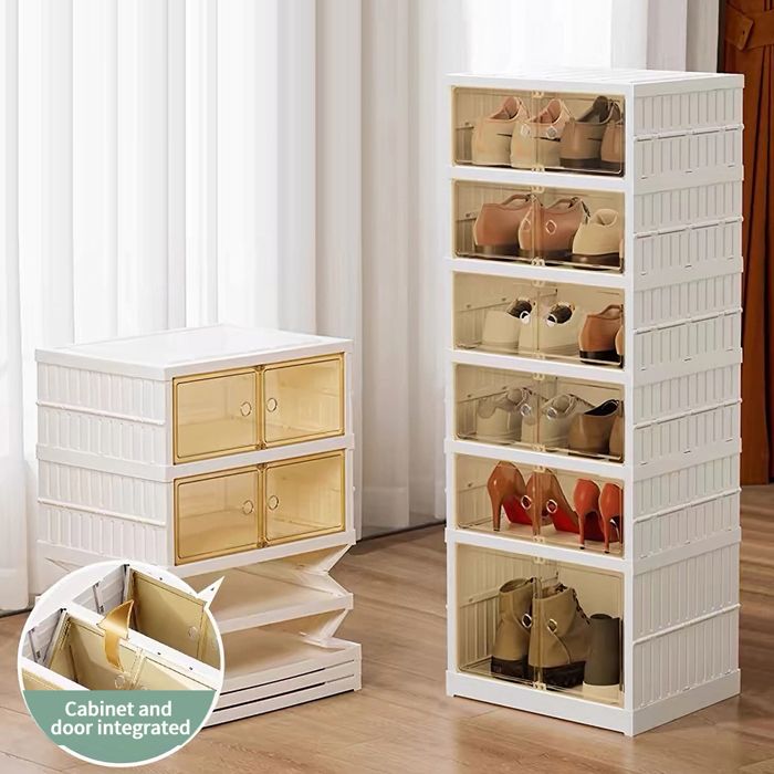 YQINGMAOY - Meuble À Chaussures De Grande Capacité Pour Couloir - Écologique - Solide Et Durable - 44*34.5*117 cm - Blanc