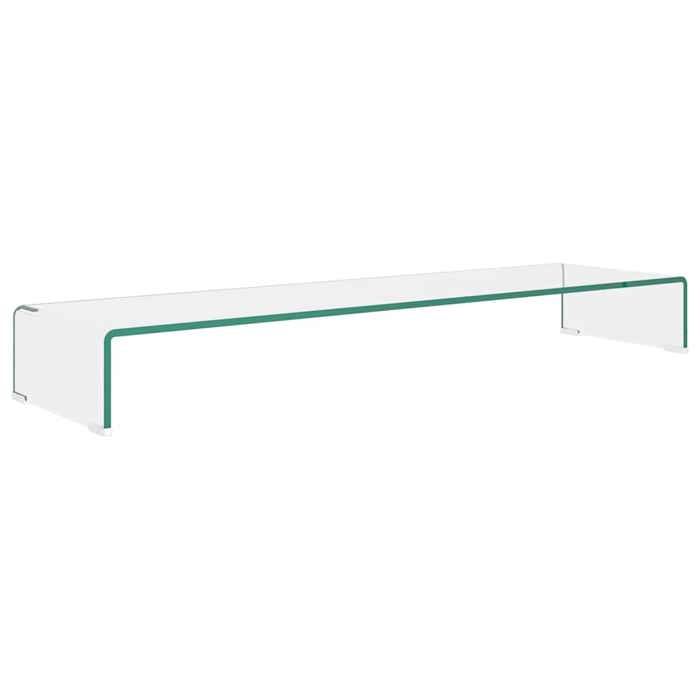 Maison Exclusive - Meuble TV/pour moniteur 110x30x13 cm verre transparent