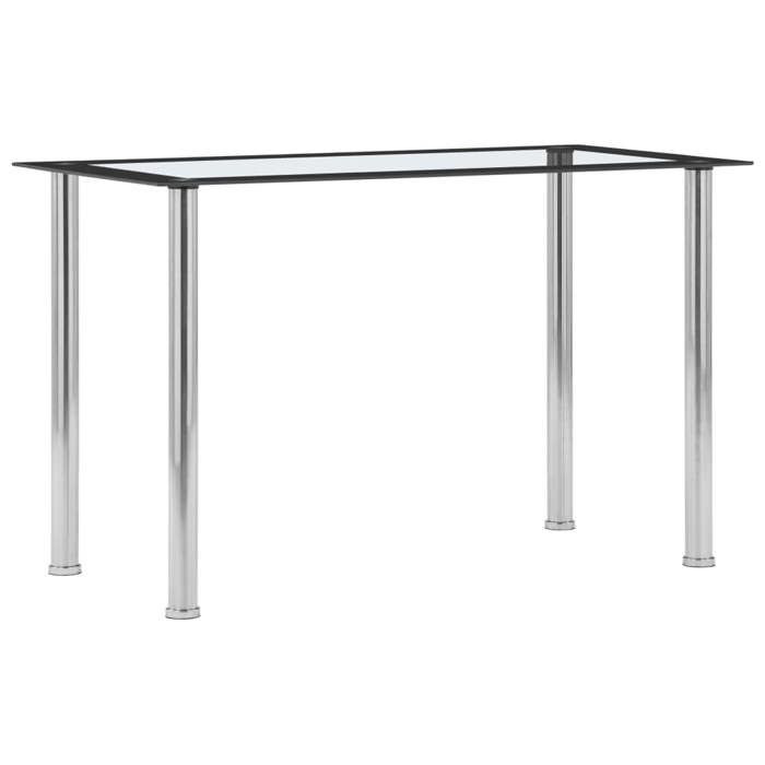 Table à manger - vidaXL - table repas - Verre trempé - Transparent - 120 x 60 x 75 cm - plateau en verre voq73e8462