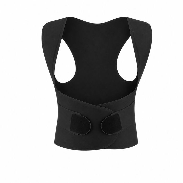Correcteur de Posture - Nuage Invisible - 3 Os de Soutien Respirant -Corriger un dos voûté - pour Maison Bureau - Noir/Taille M