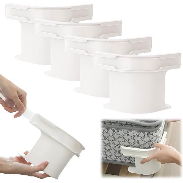 Fixateurs Draps de Lit 4 pièces Attaches Clips pour Draps Housses Couvertures Blanc 15x12x8.5 cm
