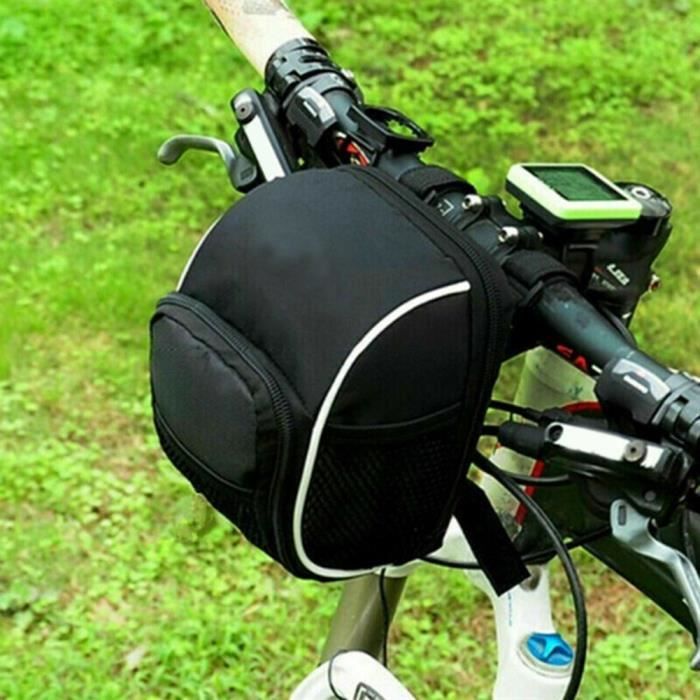 Akozon pochette extérieure pour vélo Sacoche de vélo pour guidon avant de vélo Sacoche de vélo pour extérieur auto embase