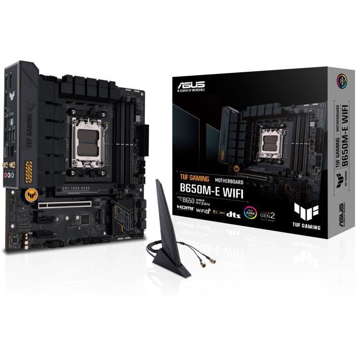 Carte mère - ASUS - TUF GAMING B650M-E WIFI - AMD B650 - Emplacement AM5 micro ATX