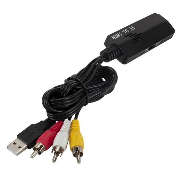 HDMI vers RCA Câble Adaptateur HDMI vers AV Convertisseur Convertit Signal  Numérique HDMI vers Analogique 3RCA/AV - réglage antenne, avis et prix pas  cher - Cdiscount