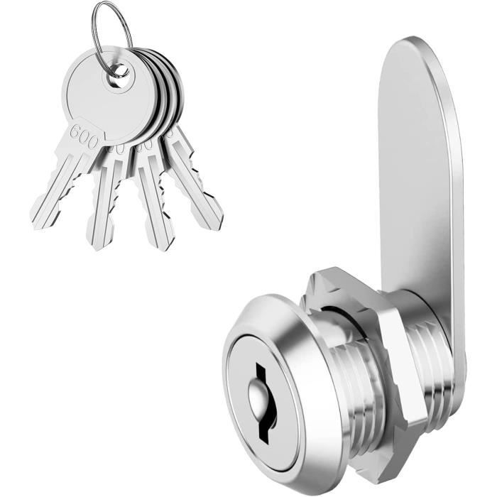 Lot De 8 Serrures Pour Meubles, Placards Ou Coffres – Verrou à Clavier 32mm, Finition Argentée