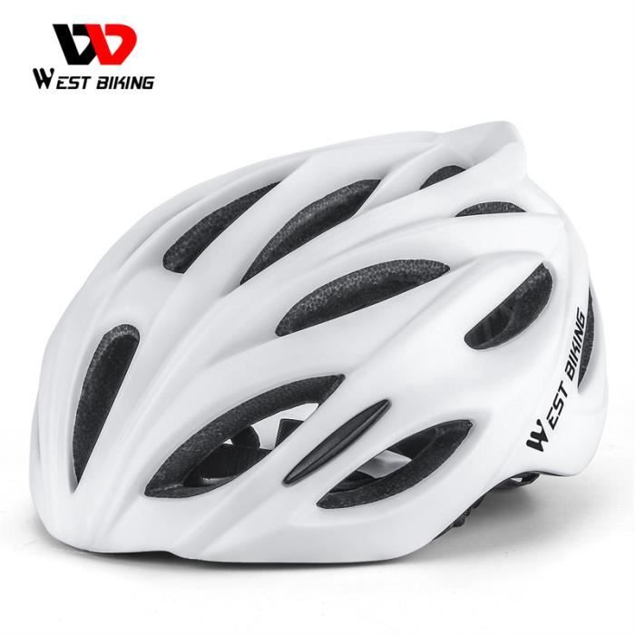 Blanc 57 61cm WEST BIKING Casque de v lo ultra l ger casque d aviation casque de v lo unisexe casque d