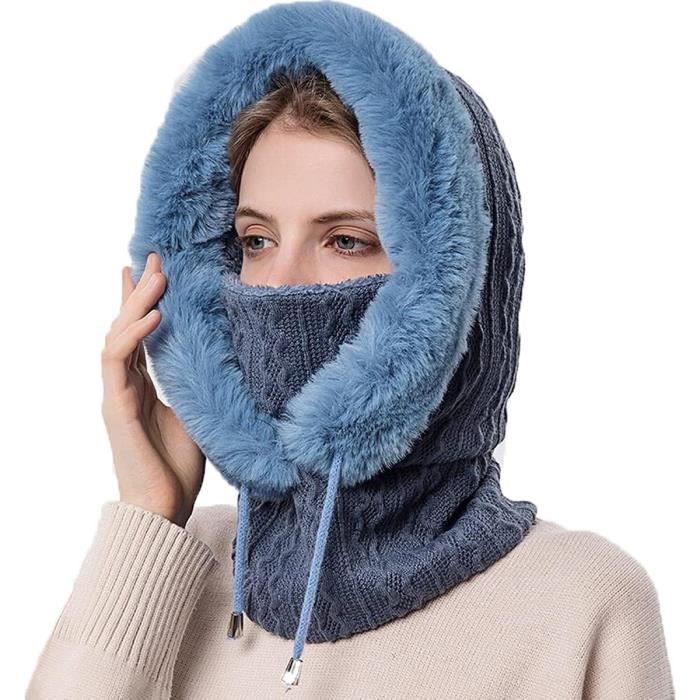 Cagoule d'hiver en Polaire Chaud Homme Femme, Masque de Ski