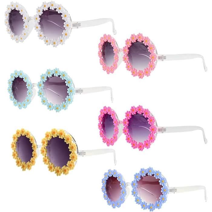 Hifot Lot de 4 paires de lunettes de soleil en forme de cœur + lunettes de soleil arc-en-ciel rétro Y2k - Accessoires de festival - Accessoires de lunettes de soleil colorées pour Hifot Lot de 4 paires de lunettes de soleil en forme de cœur + lunettes de soleil arc-en-ciel rétro Y2k - Accessoires de festival - Accessoires de lunettes de soleil colorées pour