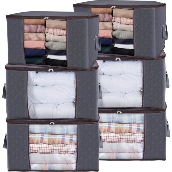 Lot de 6 Housses de Rangement Sous Vide Sacs de Rangement Sous Vide pour Rangement Vetement Literie Couette