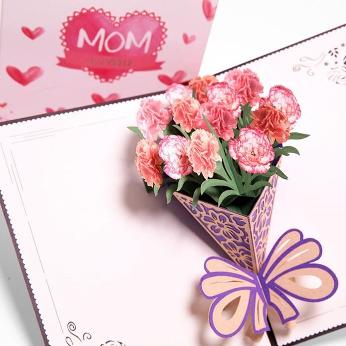 Romantique 3d Popup Cartes De Voeux Carrousel Joyeux Anniversaire Fete Des Meres Cadeau De Remerciement Bureau Et Papeterie 2286 Cdiscount Beaux Arts Et Loisirs Creatifs