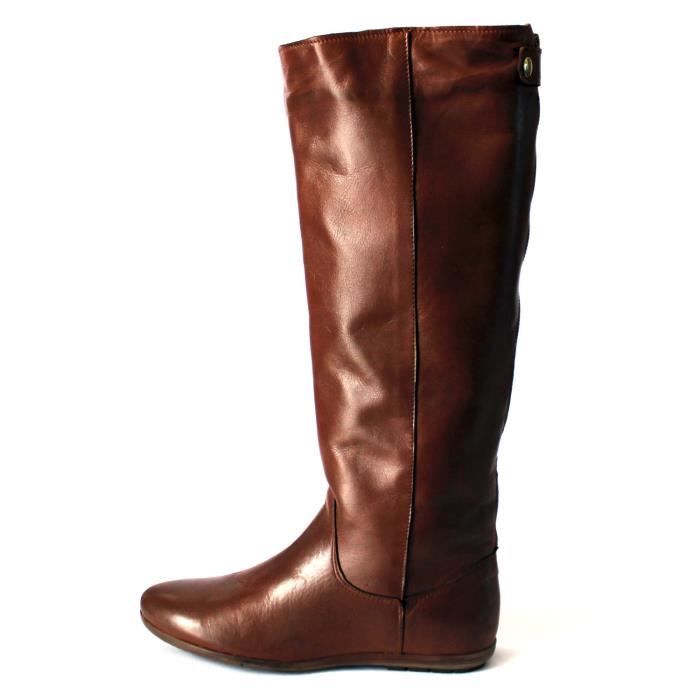 bottes cuir camel