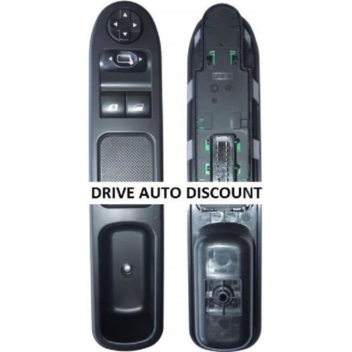 Contacteur bouton platine complète lève-vitres électrique conducteur Peugeot 207