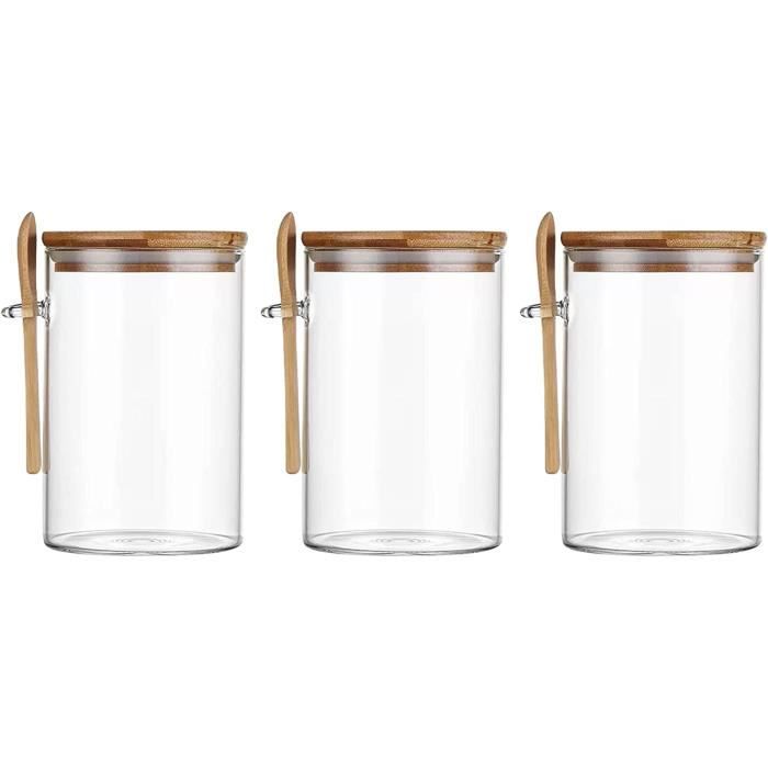 Lot De 4 Marmites CASA Avec Couvercles + 4 Cuillères – Noir, Blanc, Vert, Compatibles Induction