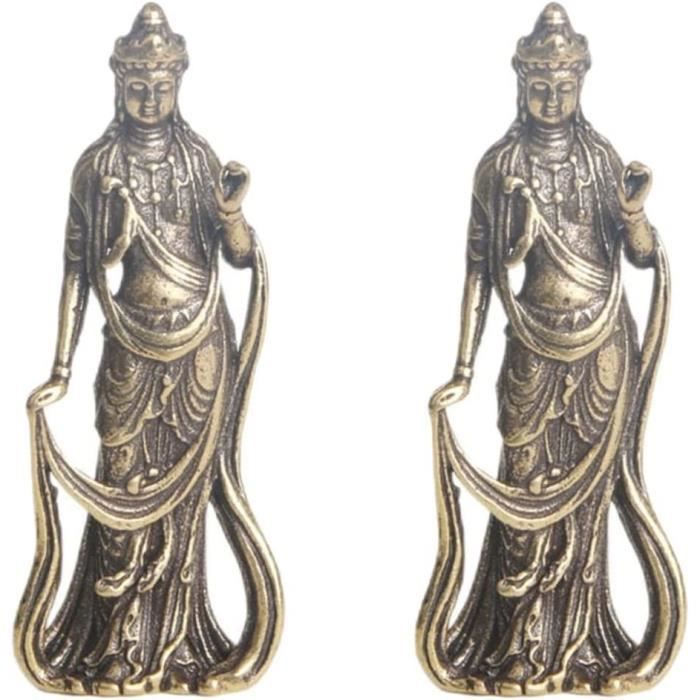 Série De 3 Figurines Chinoises En Bronze - Laiton/Bronze - Style Traditionnel
