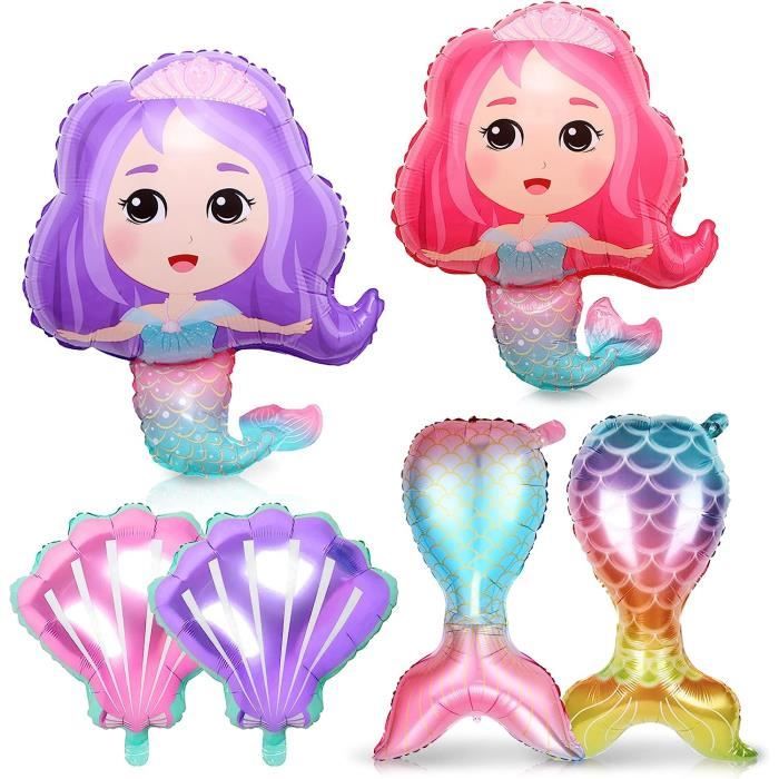 Coquillage Sirène Pour Piscine – 2 Sirènes + 1 Coquille – Jouet Plongée Automatique – Cadeau Aquatique Été